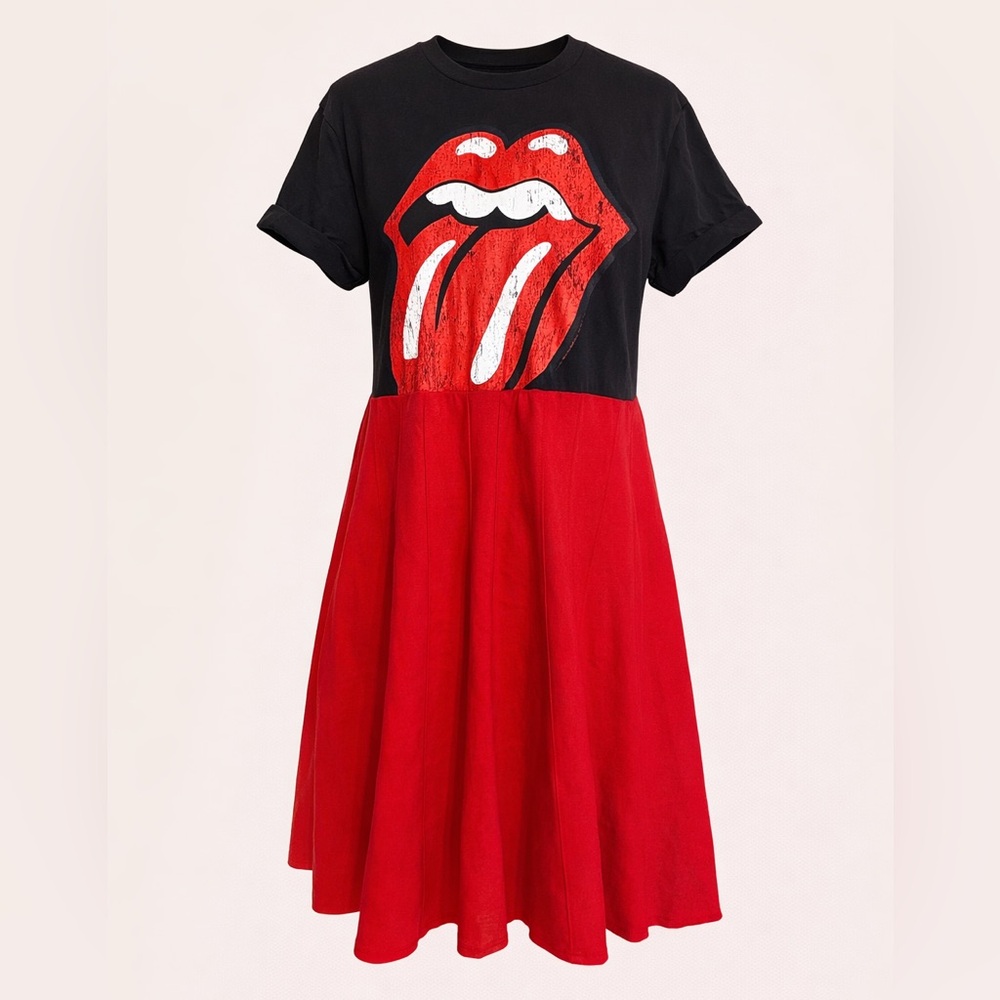 Rolling Stones Edition! Band Tee to midi! Repurposed. 🎸The Remix Collection 🥁